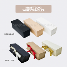 Load image into Gallery viewer, Kraftbox: Wine/Tumbler Box (brown, black, cream)
