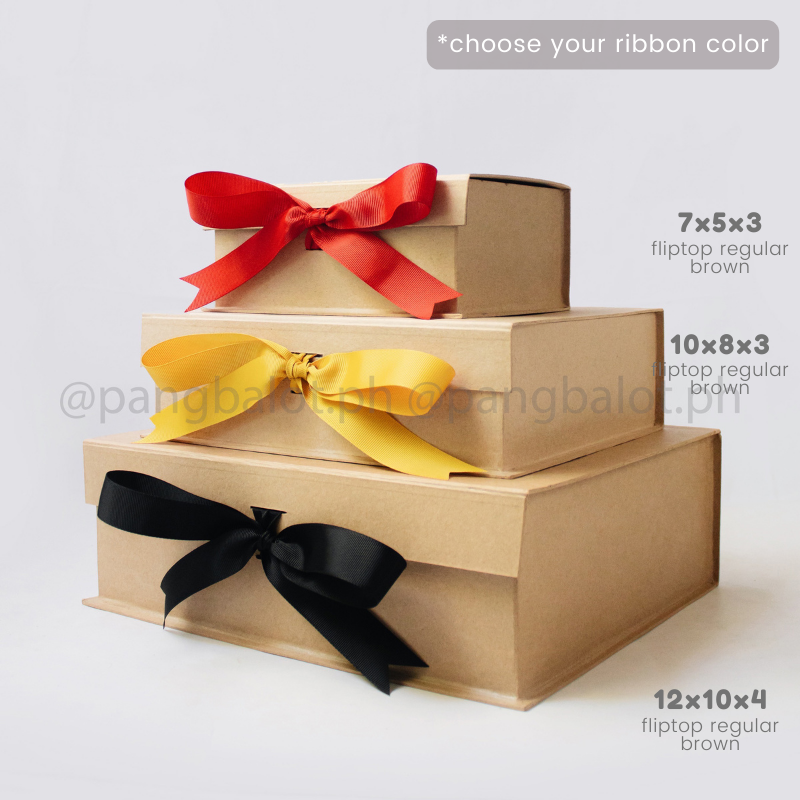 Kraftbox: Fliptop (brown, black, cream, light pink)