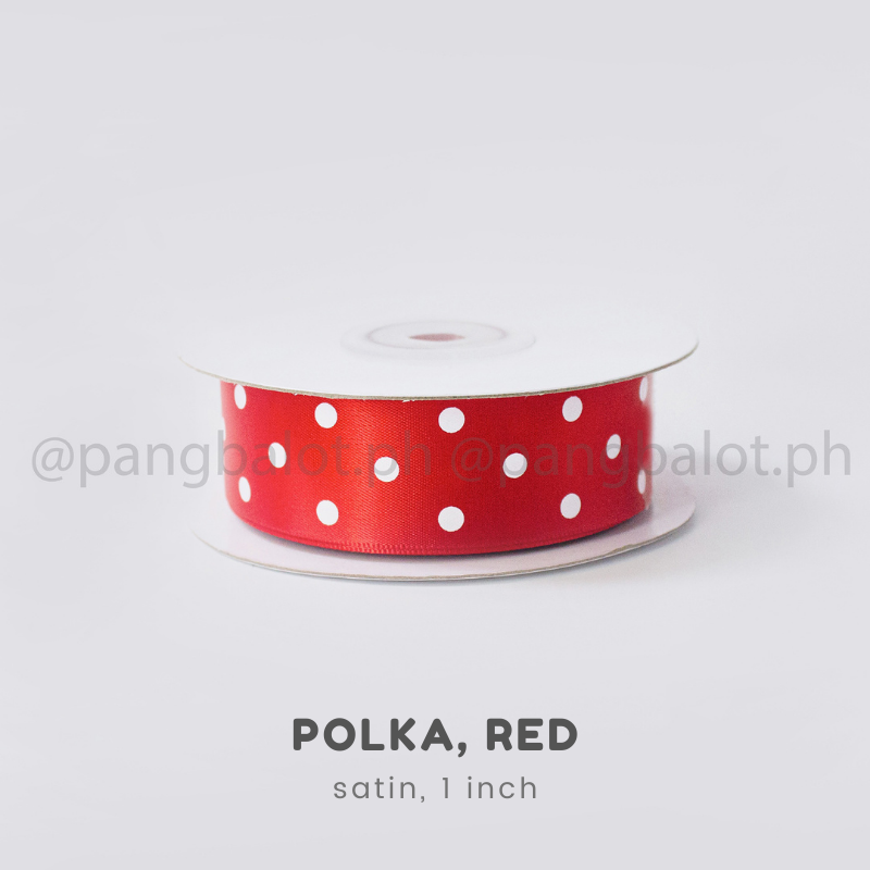Ribbon: SATIN, Polka - 1 inch