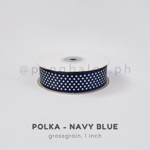Load image into Gallery viewer, Ribbon: GROSSGRAIN, Polka - 1 inch
